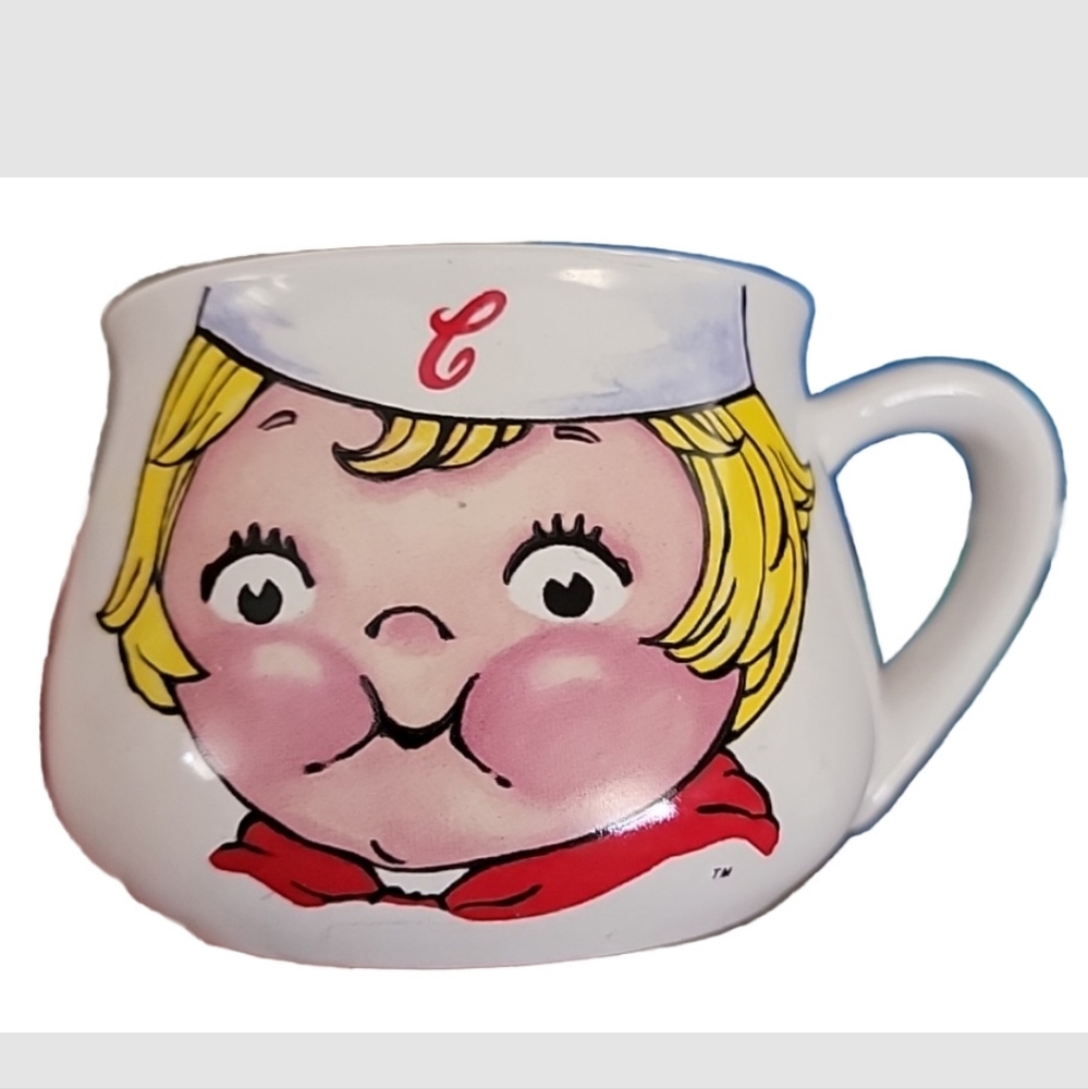 Vintage 1998 Campbell Soup Kid Collectible Mug Cup Bowl Houston Harvest Gift